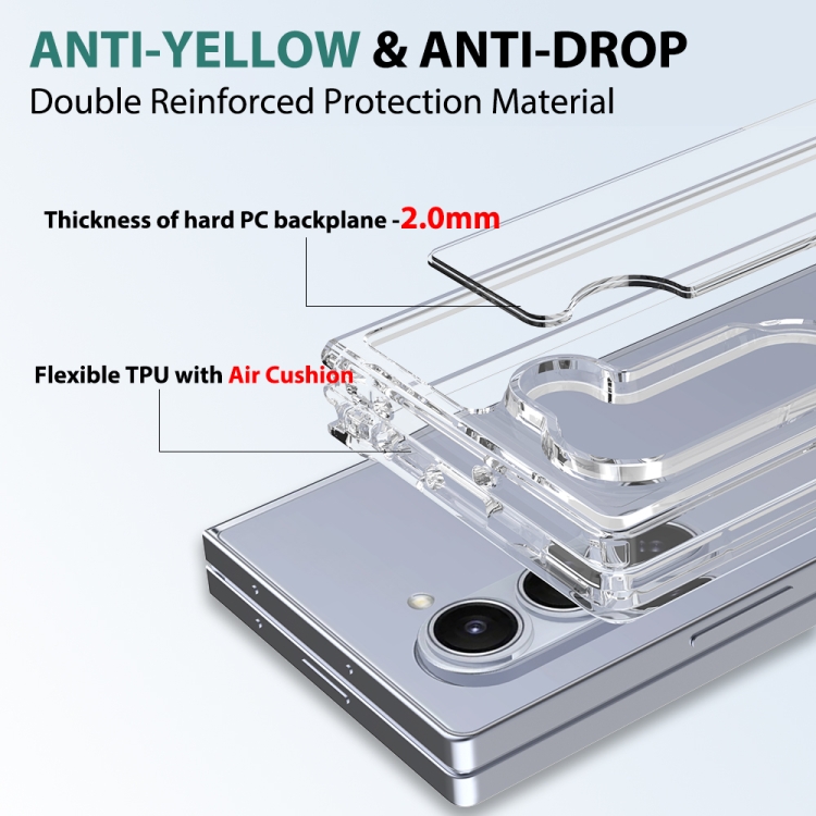 For Samsung Galaxy Z Fold6 Scratchproof Acrylic TPU Phone Case(Transparent) For Samsung Galaxy Z Fold6 Scratchproof Acrylic TPU Phone Case(Transparent)