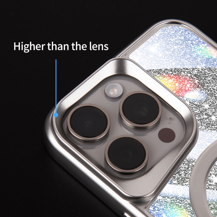 For iPhone 11 Blade MagSafe Magnetic Gradient Glitter PC Phone Case(Black) For iPhone 11 Blade MagSafe Magnetic Gradient Glitter PC Phone Case(Black)