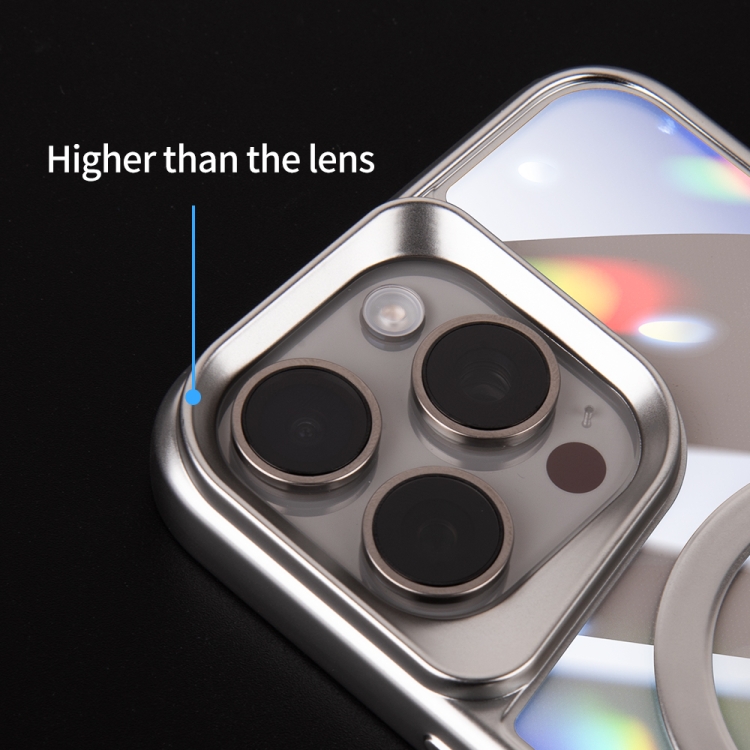 For iPhone 15 Pro Blade MagSafe Magnetic Transparent PC Phone Case(Black) For iPhone 15 Pro Blade MagSafe Magnetic Transparent PC Phone Case(Black)
