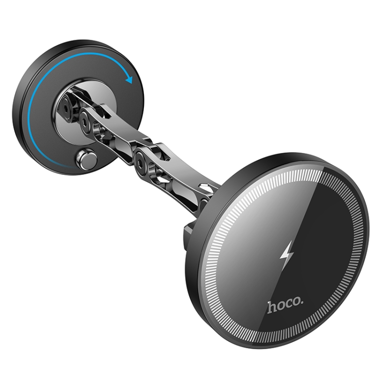 hoco HW26 Jacques Metal Magnetic Wireless Fast Charging Car Center Console Holder(Black) hoco HW26 Jacques Metal Magnetic Wireless Fast Charging Car Center Console Holder(Black)