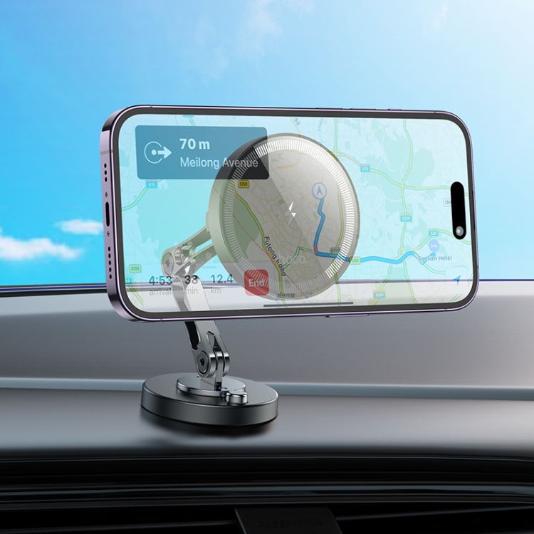 hoco HW26 Jacques Metal Magnetic Wireless Fast Charging Car Center Console Holder(Black) hoco HW26 Jacques Metal Magnetic Wireless Fast Charging Car Center Console Holder(Black)