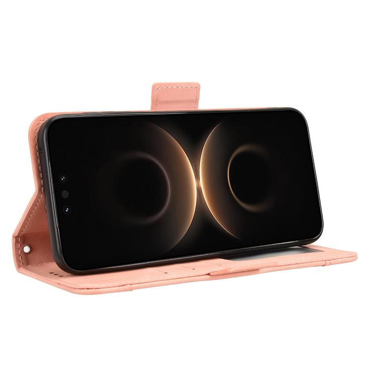 For Huawei Mate 80 Pro / 80 Skin Feel Calf Texture Card Slots Leather Phone Case(Pink)