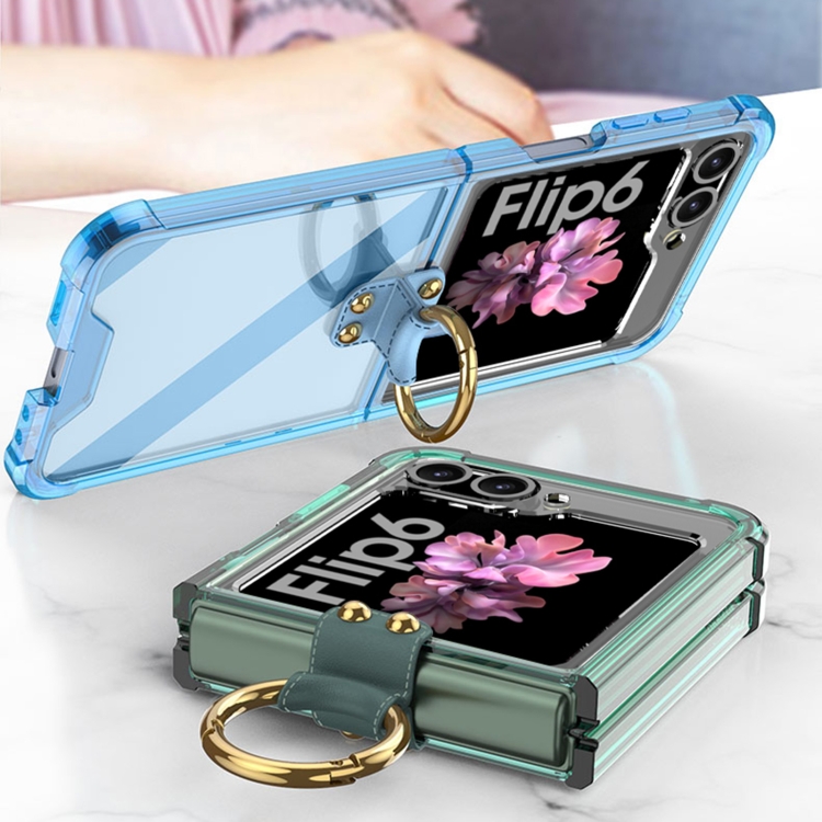 For Samsung Galaxy Z Flip6 GKK Airbag Ring Full Coverage Phone Case(Green)
