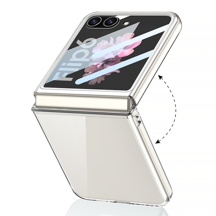 For Samsung Galaxy Z Flip6 GKK Integrated Ultra-thin Large Window PC Phone Case(Transparent)