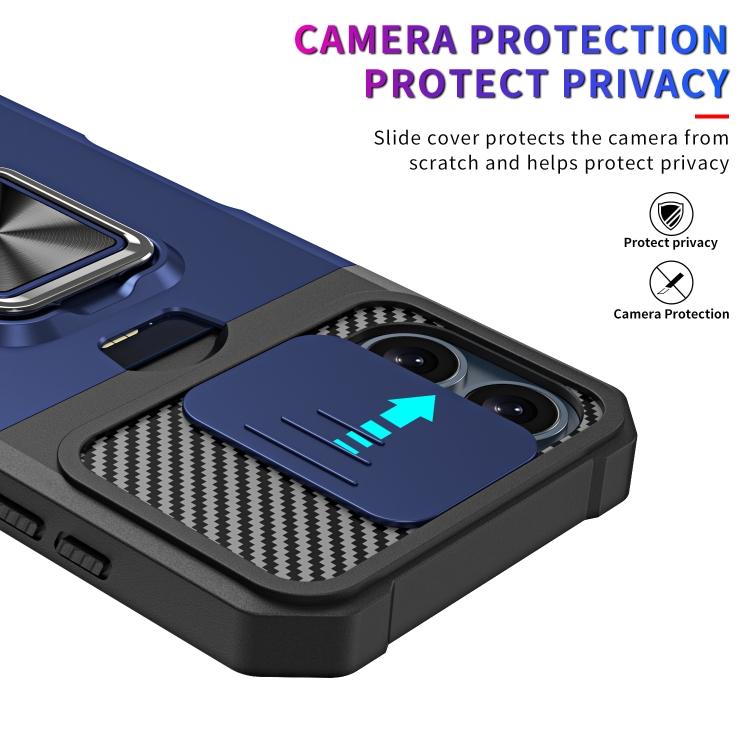For iPhone 16 Camera Shield Card Slot PC+TPU Phone Case(Silver) For iPhone 16 Camera Shield Card Slot PC+TPU Phone Case(Silver)