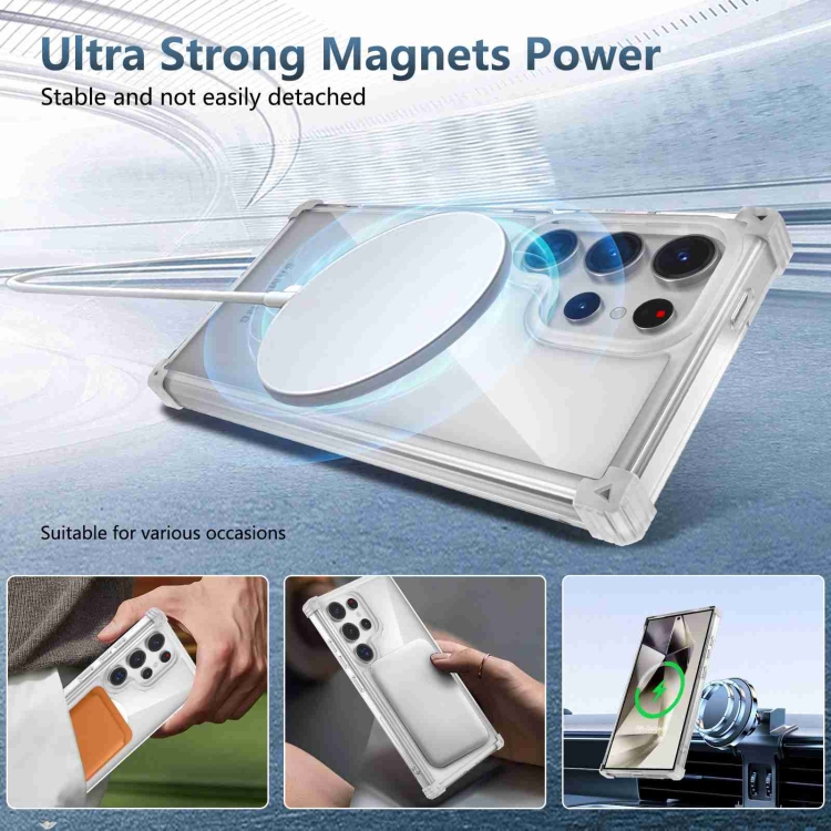 For Samsung Galaxy S23 5G Transparent MagSafe Magnetic Phone Case(Transparent)