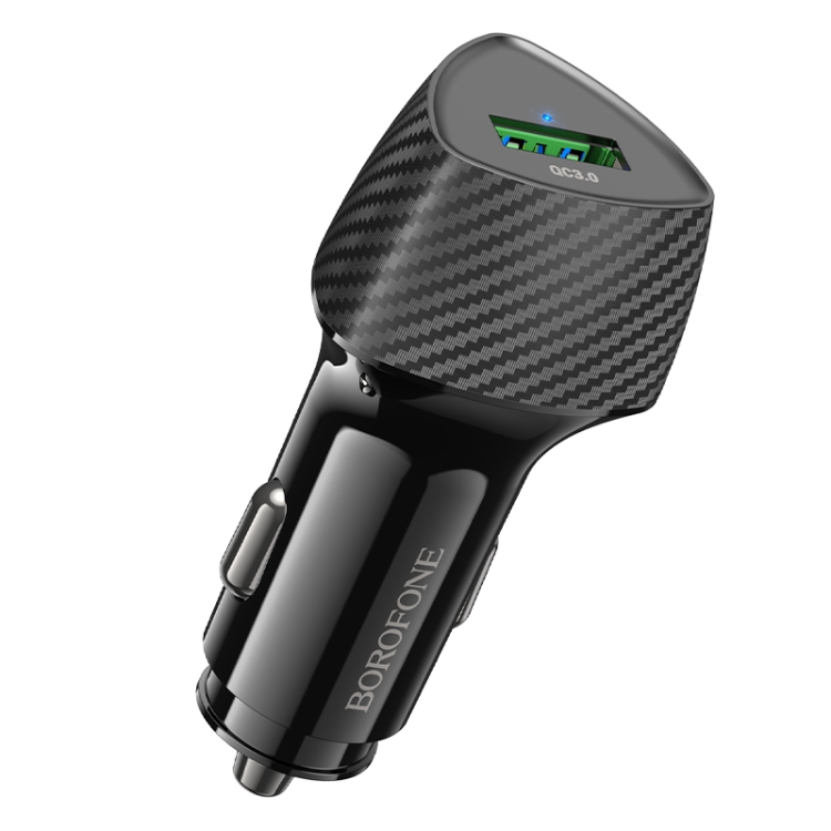 BOROFONE BZ31 Solid Single-port QC3.0 USB Car Charger(Black) BOROFONE BZ31 Solid Single-port QC3.0 USB Car Charger(Black)