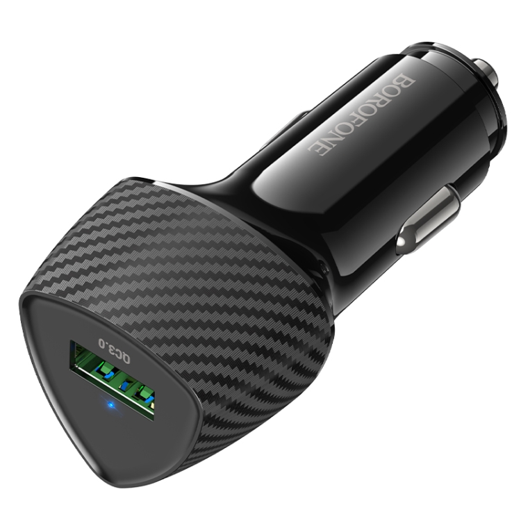 BOROFONE BZ31 Solid Single-port QC3.0 USB Car Charger(Black) BOROFONE BZ31 Solid Single-port QC3.0 USB Car Charger(Black)