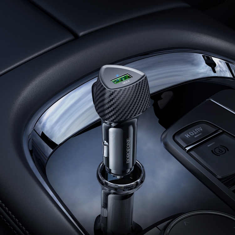 BOROFONE BZ31 Solid Single-port QC3.0 USB Car Charger(Black) BOROFONE BZ31 Solid Single-port QC3.0 USB Car Charger(Black)