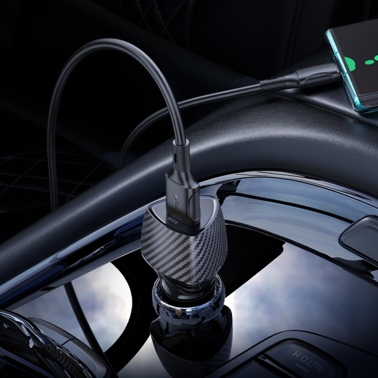 BOROFONE BZ31 Solid Single-port QC3.0 USB Car Charger(Black) BOROFONE BZ31 Solid Single-port QC3.0 USB Car Charger(Black)