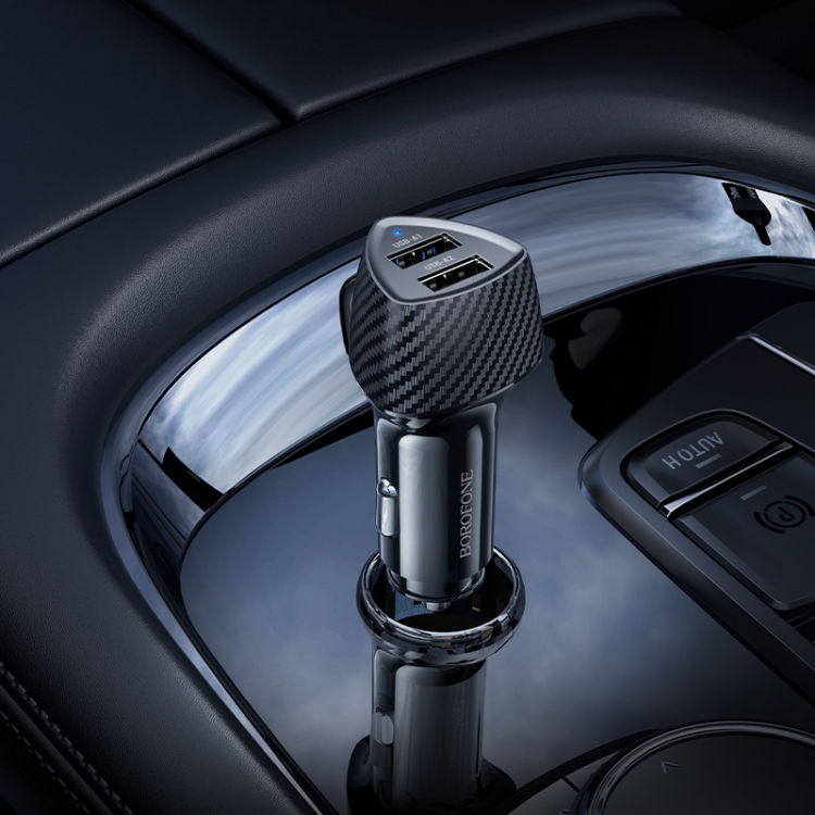BOROFONE BZ31A Solid Dual-port USB Car Charger Set with USB to Micro USB Cable(Black) BOROFONE BZ31A Solid Dual-port USB Car Charger Set with USB to Micro USB Cable(Black)
