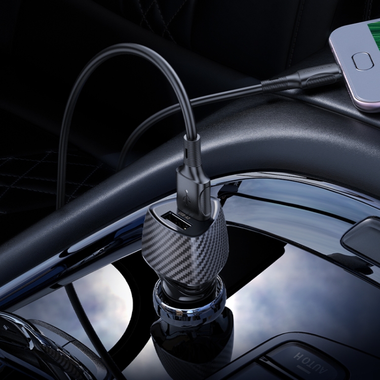 BOROFONE BZ31A Solid Dual-port USB Car Charger Set with USB to Micro USB Cable(Black) BOROFONE BZ31A Solid Dual-port USB Car Charger Set with USB to Micro USB Cable(Black)