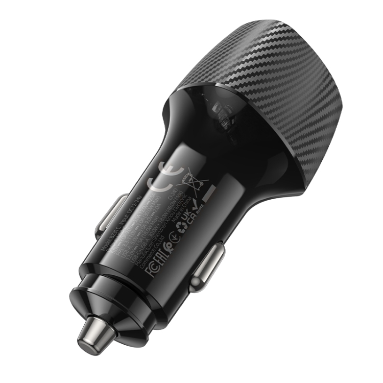 BOROFONE BZ31C Solid PD30W Type-C + QC3.0 USB Car Charger(Black) BOROFONE BZ31C Solid PD30W Type-C + QC3.0 USB Car Charger(Black)