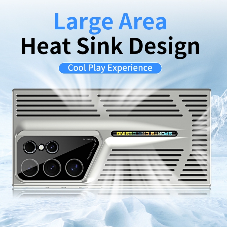 For Samsung Galaxy S22 Ultra 5G Blade Cooling PC Full Coverage Phone Case(Graphite Black) For Samsung Galaxy S22 Ultra 5G Blade Cooling PC Full Coverage Phone Case(Graphite Black)