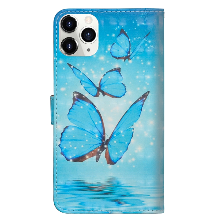 For iPhone 12 / 12 Pro 3D Painting Pattern Horizontal Flip TPU + PU Leather Case with Holder & Card Slots & Wallet(Three Butterflies) For iPhone 12 / 12 Pro 3D Painting Pattern Horizontal Flip TPU + PU Leather Case with Holder & Card Slots & Wallet(Three Butterflies)