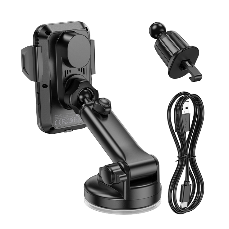 BOROFONE BH217 Colby Smart Fast Wireless Charging Car Holder(Black) BOROFONE BH217 Colby Smart Fast Wireless Charging Car Holder(Black)