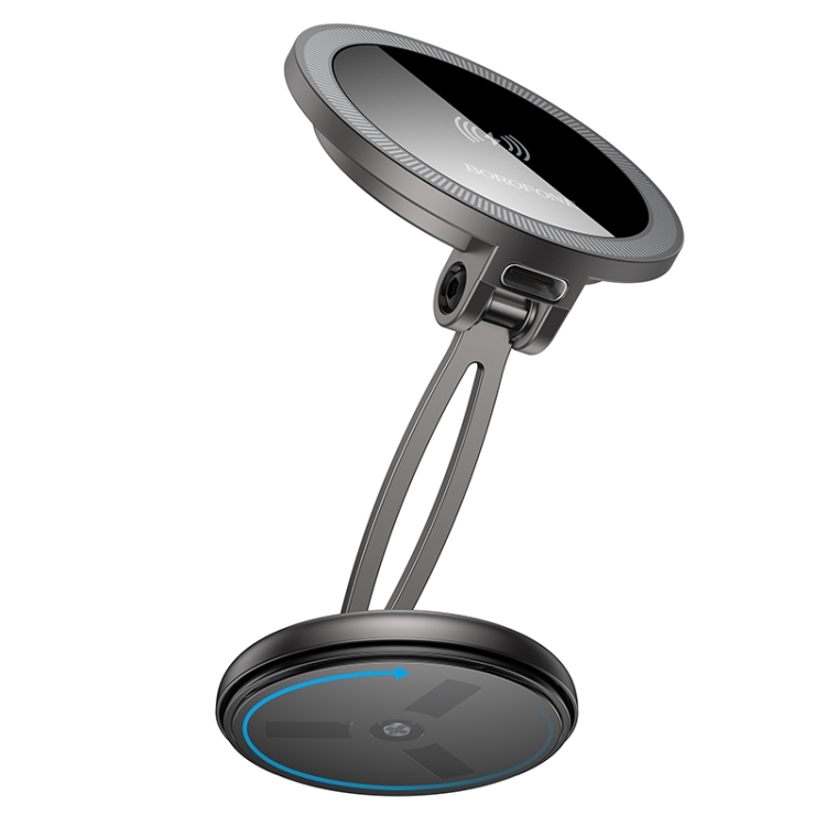 BOROFONE BH218 Star Metal Ring Magnetic Wireless Fast Charging Car Holder(Metal Grey) BOROFONE BH218 Star Metal Ring Magnetic Wireless Fast Charging Car Holder(Metal Grey)