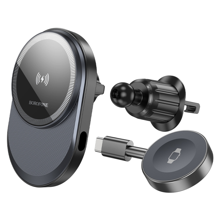 BOROFONE BH219 Fine 2 in 1 Fast Wireless Charging Car Air Outlet Holder(Black) BOROFONE BH219 Fine 2 in 1 Fast Wireless Charging Car Air Outlet Holder(Black)