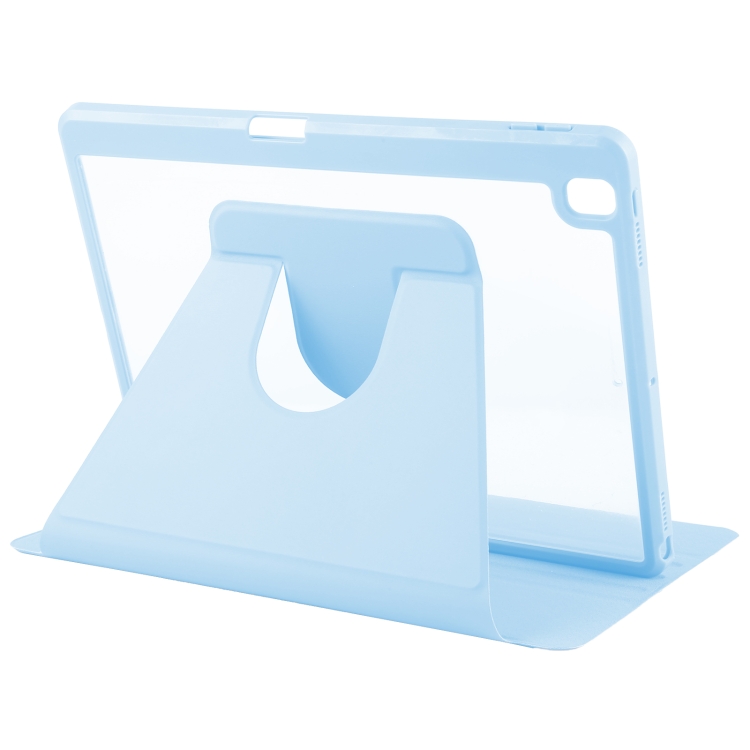 For iPad 10.2 2021 / 2020 / 2019 / Air 3 GEBEI Acrylic TPU 3-folding Rotating Smart Tablet Leather Case withh Pen Slot(Sky Blue) For iPad 10.2 2021 / 2020 / 2019 / Air 3 GEBEI Acrylic TPU 3-folding Rotating Smart Tablet Leather Case withh Pen Slot(Sky Blue)