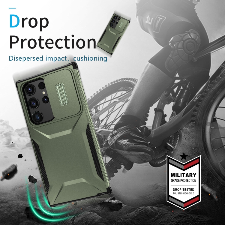 For Samsung Galaxy S23 Ultra 5G Sliding Camshield Phone Case(Alpine Green) For Samsung Galaxy S23 Ultra 5G Sliding Camshield Phone Case(Alpine Green)