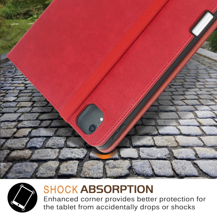 For iPad Air 11 2024 / Pro 11 2022 Front Stand Smart TPU Leather Tablet Case(Red) For iPad Air 11 2024 / Pro 11 2022 Front Stand Smart TPU Leather Tablet Case(Red)