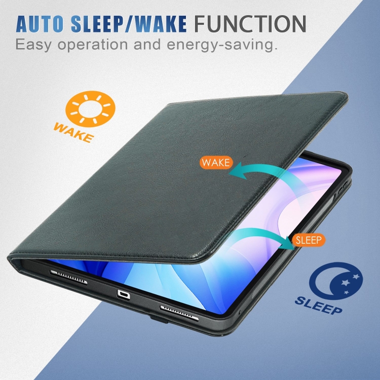 For iPad Air 13 2024 Front Stand Smart TPU Leather Tablet Case(Black)