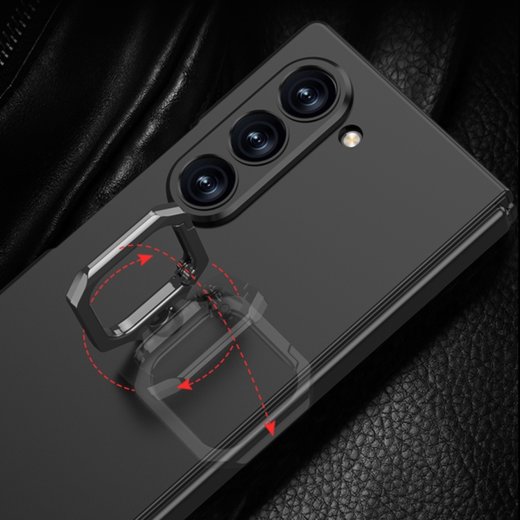 For Samsung Galaxy Z Fold6 GKK Integrated Accurate Hole Ultra-thin Square Ring Holder Phone Case(Grey) For Samsung Galaxy Z Fold6 GKK Integrated Accurate Hole Ultra-thin Square Ring Holder Phone Case(Grey)