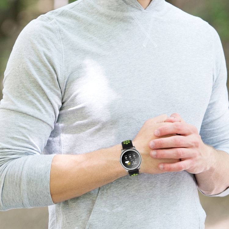 SUNSKY - Para Xiaomi Haylou Solar LS05 Silicone Sports Correa de dos tonos,  Tamaño: 22 mm (Gris naranja)
