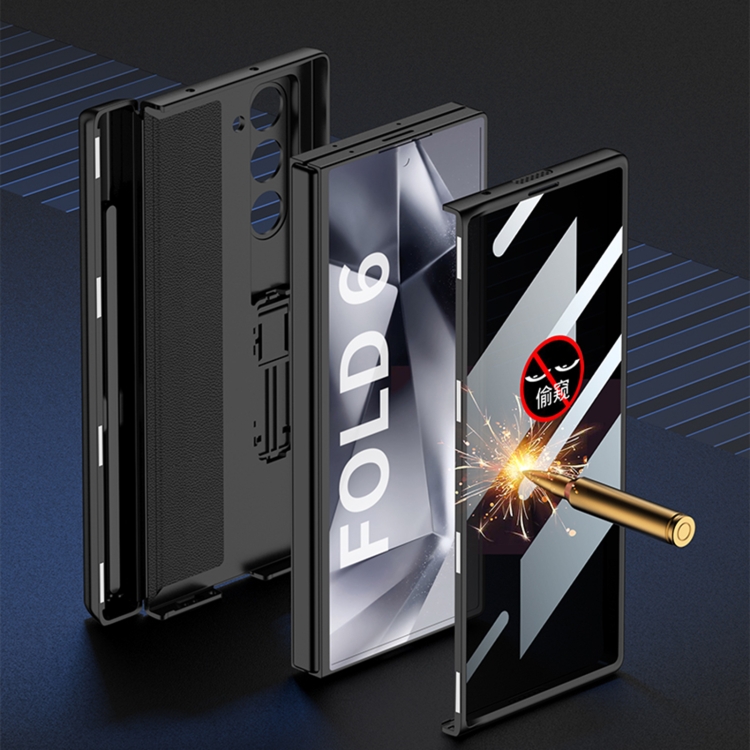 For Samsung Galaxy Z Fold6 GKK Integrated Anti Peep Full Coverage Magnetic Fold Phone Case with Pen Box, Not Included Pen(Grey) For Samsung Galaxy Z Fold6 GKK Integrated Anti Peep Full Coverage Magnetic Fold Phone Case with Pen Box, Not Included Pen(Grey)
