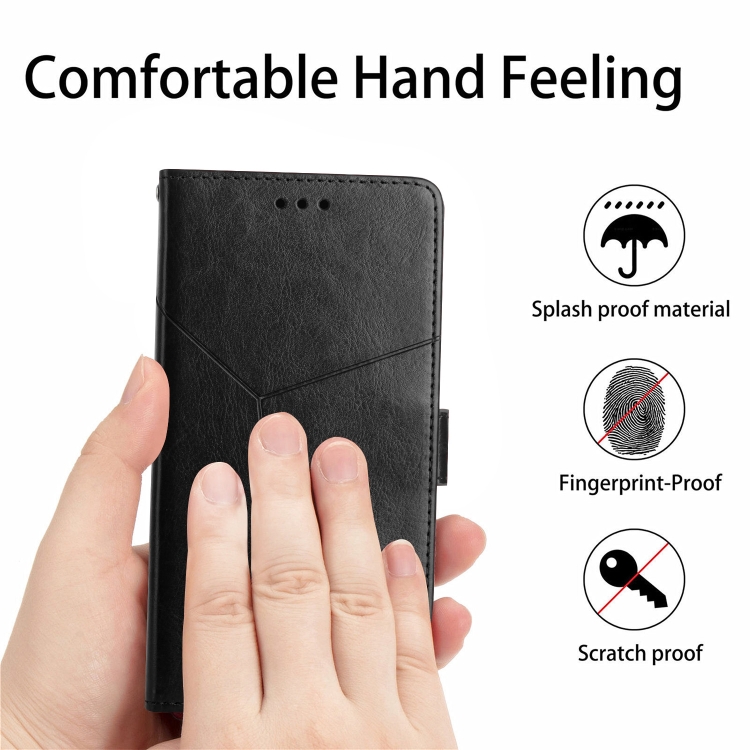For Samsung Galaxy S25 Ultra 5G Y-shaped Pattern Flip Leather Phone Case(Black) For Samsung Galaxy S25 Ultra 5G Y-shaped Pattern Flip Leather Phone Case(Black)