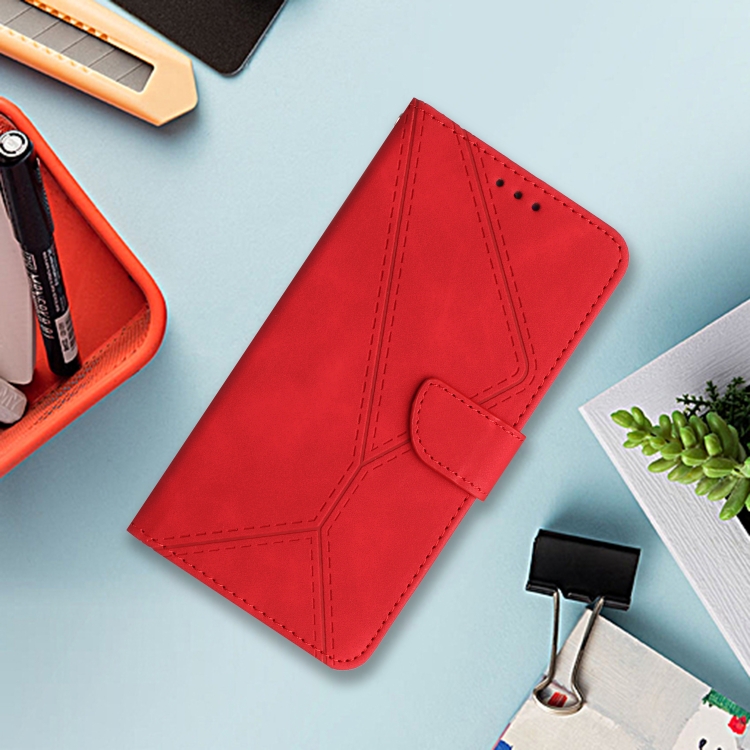 For Samsung Galaxy S25 5G Stitching Embossed Leather Phone Case(Red) For Samsung Galaxy S25 5G Stitching Embossed Leather Phone Case(Red)