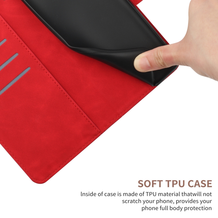 For Samsung Galaxy S25 5G Stitching Embossed Leather Phone Case(Red) For Samsung Galaxy S25 5G Stitching Embossed Leather Phone Case(Red)