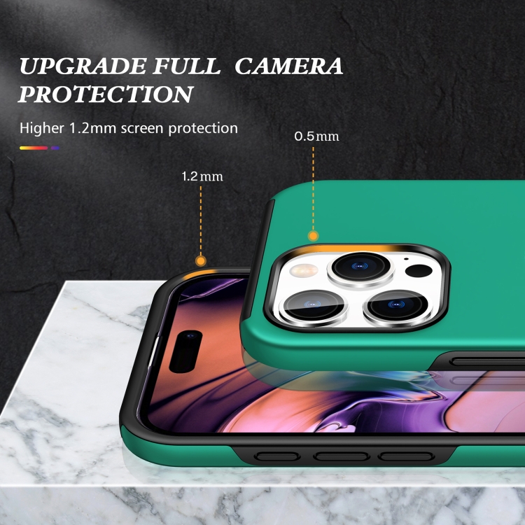 For iPhone 15 Pro Magnetic Ring Holder Phone Case(Dark Green) For iPhone 15 Pro Magnetic Ring Holder Phone Case(Dark Green)