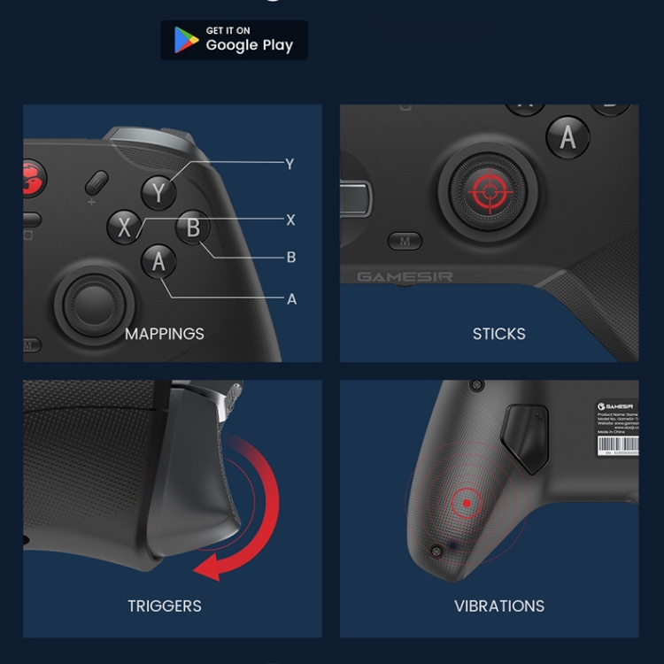 GameSir T4CP Wireless Game Controller with USB Receiver for PC/Switch/iOS/Android(Black) GameSir T4CP Wireless Game Controller with USB Receiver for PC/Switch/iOS/Android(Black)
