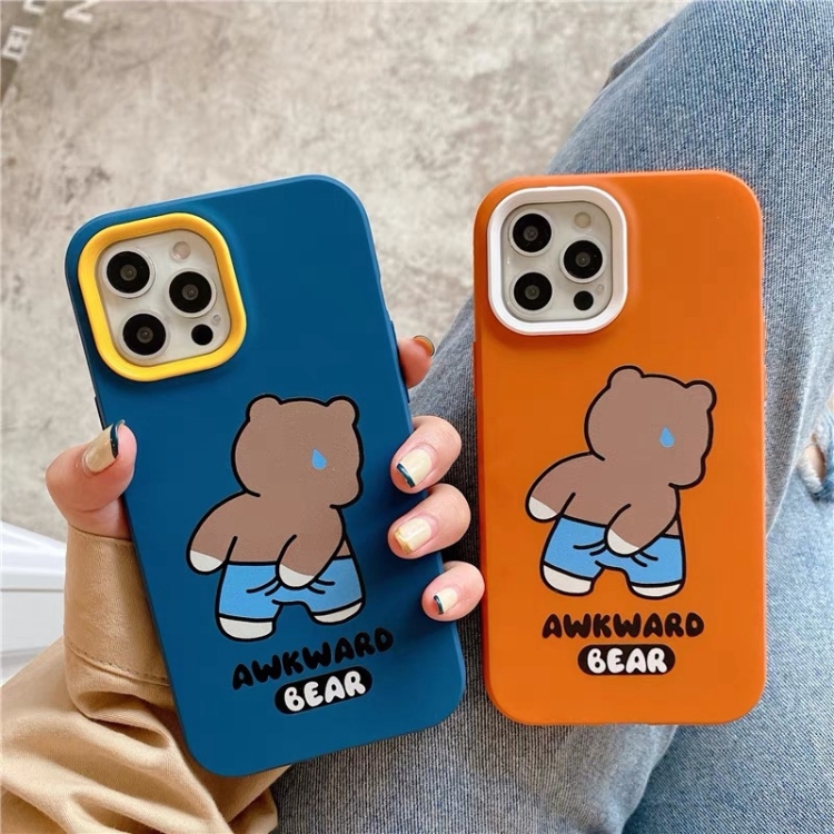 For iPhone 15 Awkward Bear PC Hybrid TPU Phone Case(Royal Blue) For iPhone 15 Awkward Bear PC Hybrid TPU Phone Case(Royal Blue)