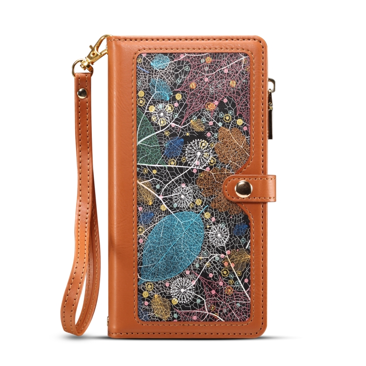For Samsung Galaxy S25+ 5G ESEBLE Star Series Lanyard Zipper Wallet RFID Leather Case(Brown) For Samsung Galaxy S25+ 5G ESEBLE Star Series Lanyard Zipper Wallet RFID Leather Case(Brown)