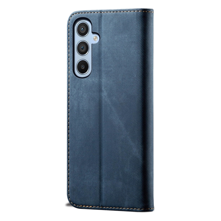 For Samsung Galaxy S24 FE 5G Denim Texture Casual Style Horizontal Flip Leather Case(Blue) For Samsung Galaxy S24 FE 5G Denim Texture Casual Style Horizontal Flip Leather Case(Blue)
