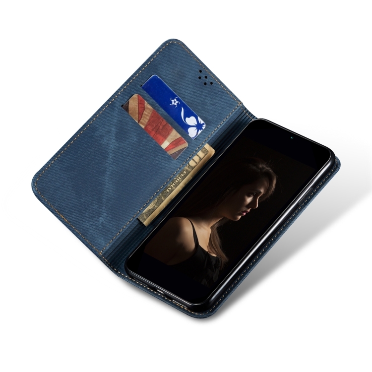 For Samsung Galaxy S24 FE 5G Denim Texture Casual Style Horizontal Flip Leather Case(Blue) For Samsung Galaxy S24 FE 5G Denim Texture Casual Style Horizontal Flip Leather Case(Blue)