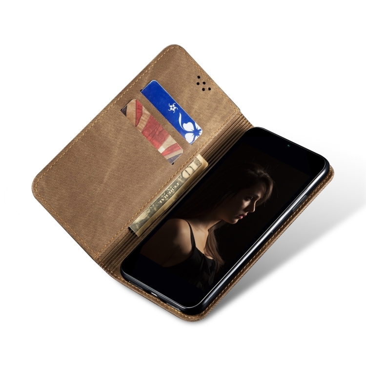 For Samsung Galaxy S24 Ultra 5G Denim Texture Casual Style Horizontal Flip Leather Case(Khaki) For Samsung Galaxy S24 Ultra 5G Denim Texture Casual Style Horizontal Flip Leather Case(Khaki)