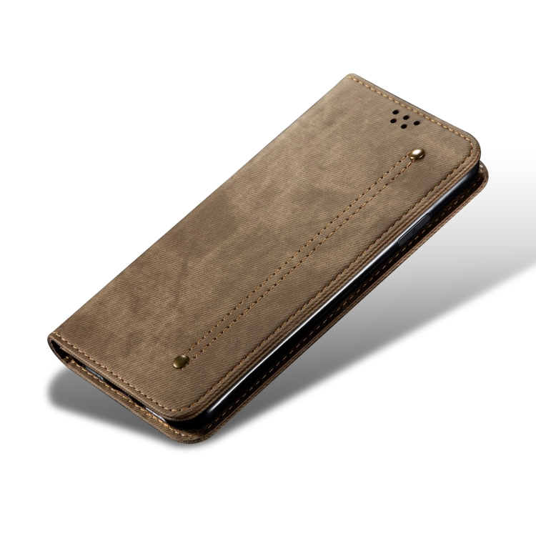 For Samsung Galaxy S24 Ultra 5G Denim Texture Casual Style Horizontal Flip Leather Case(Khaki) For Samsung Galaxy S24 Ultra 5G Denim Texture Casual Style Horizontal Flip Leather Case(Khaki)