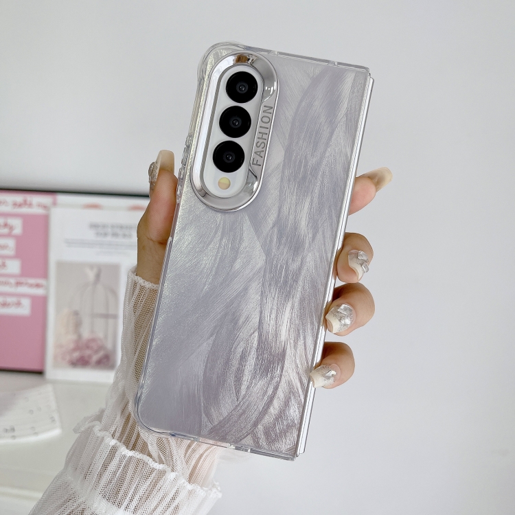 For Samsung Galaxy Z Fold5 5G Electroplating PC Airbag Shockproof Phone Case(Colorful Arc Tail Stripes) For Samsung Galaxy Z Fold5 5G Electroplating PC Airbag Shockproof Phone Case(Colorful Arc Tail Stripes)