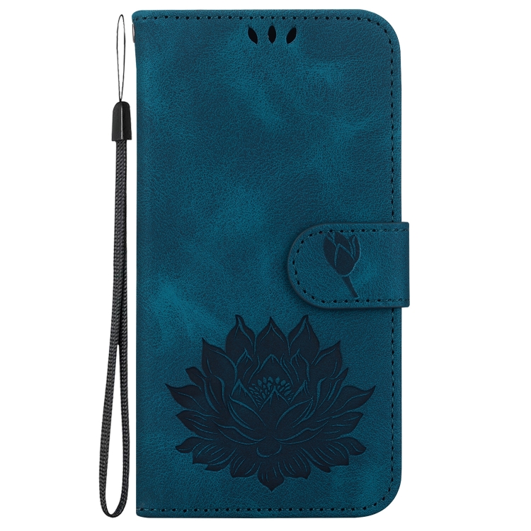 For Samsung Galaxy S21 Ultra 5G Lotus Embossed Leather Phone Case(Dark Blue) For Samsung Galaxy S21 Ultra 5G Lotus Embossed Leather Phone Case(Dark Blue)