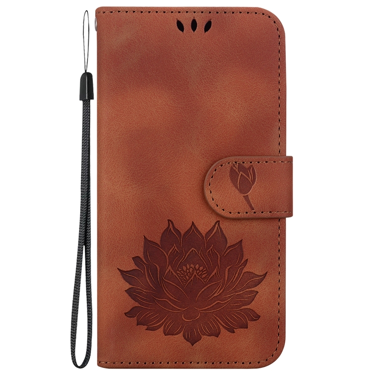 For Samsung Galaxy S24 Ultra 5G Lotus Embossed Leather Phone Case(Brown) For Samsung Galaxy S24 Ultra 5G Lotus Embossed Leather Phone Case(Brown)