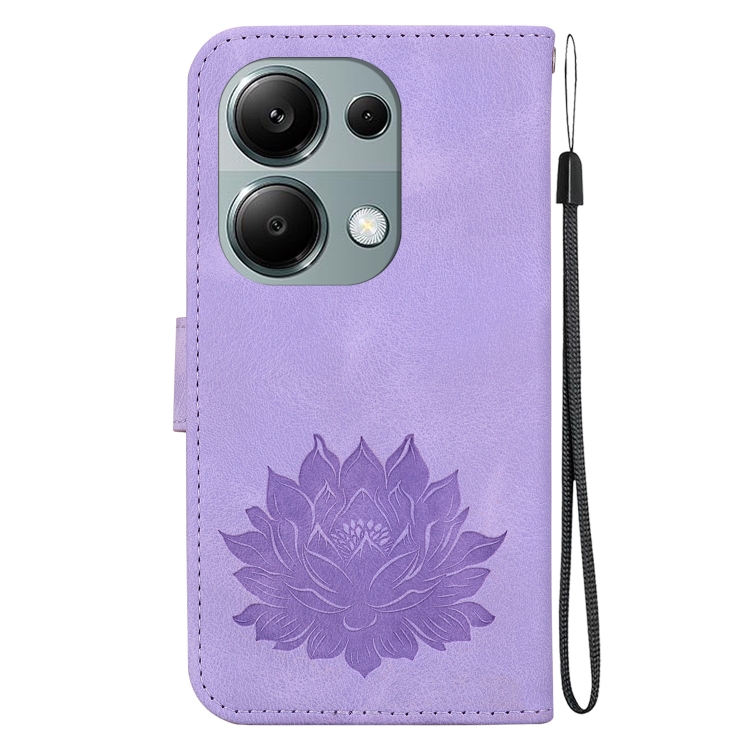 For Xiaomi Redmi Note 13 Pro 5G Case Pattern Printing Anti-Drop Leather Flip Wallet Phone Cover With Lanyard - Lotus - View #10