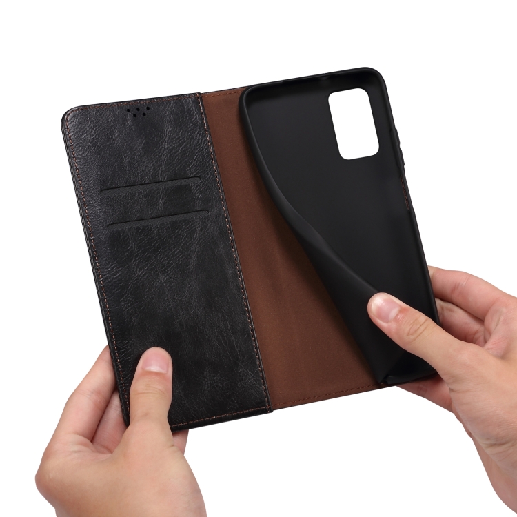 For Samsung Galaxy S25 5G Oil Wax Crazy Horse Texture Leather Phone Case(Black) For Samsung Galaxy S25 5G Oil Wax Crazy Horse Texture Leather Phone Case(Black)