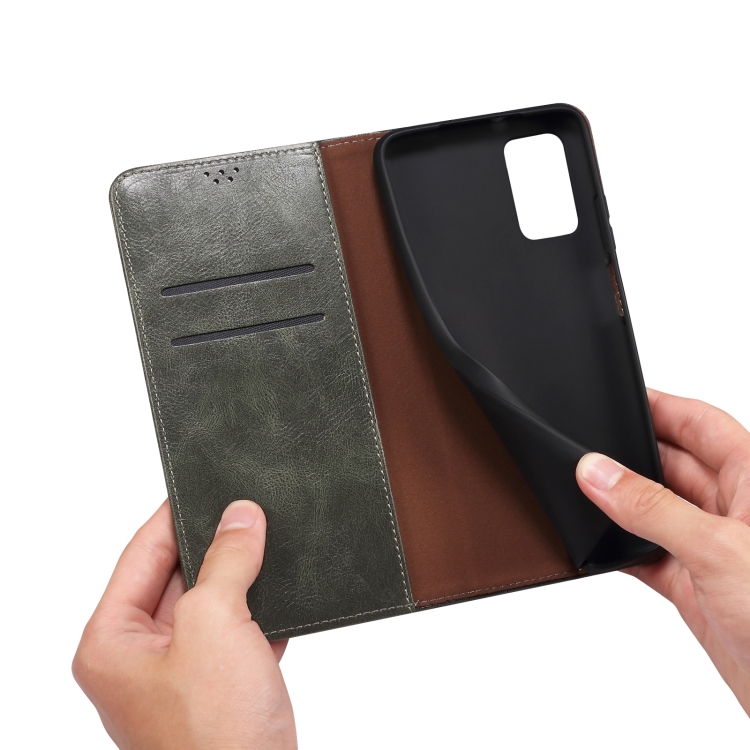 For Samsung Galaxy S25+ 5G Oil Wax Crazy Horse Texture Leather Phone Case(Green) For Samsung Galaxy S25+ 5G Oil Wax Crazy Horse Texture Leather Phone Case(Green)