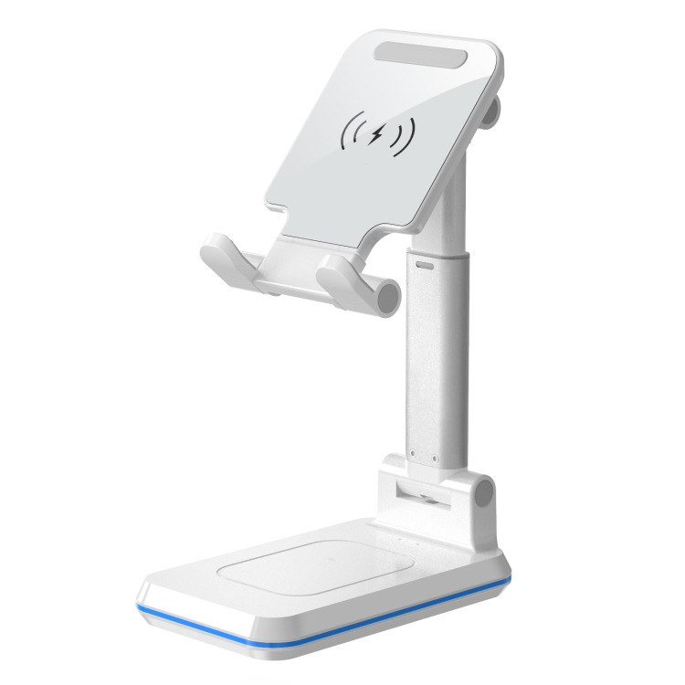 T6 2 in 1 Portable Folding Stand Wireless Charging, Style:Single Charge(White) T6 2 in 1 Portable Folding Stand Wireless Charging, Style:Single Charge(White)
