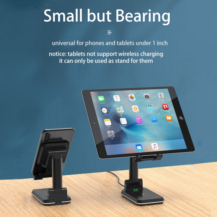 T6 2 in 1 Portable Folding Stand Wireless Charging, Style:Single Charge(White) T6 2 in 1 Portable Folding Stand Wireless Charging, Style:Single Charge(White)