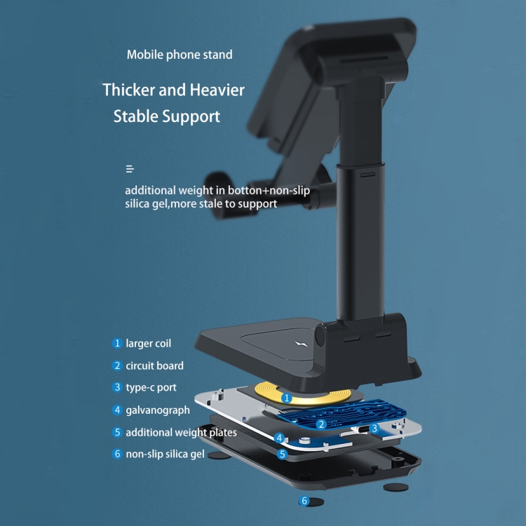 T6 2 in 1 Portable Folding Stand Wireless Charging, Style:Single Charge(White) T6 2 in 1 Portable Folding Stand Wireless Charging, Style:Single Charge(White)