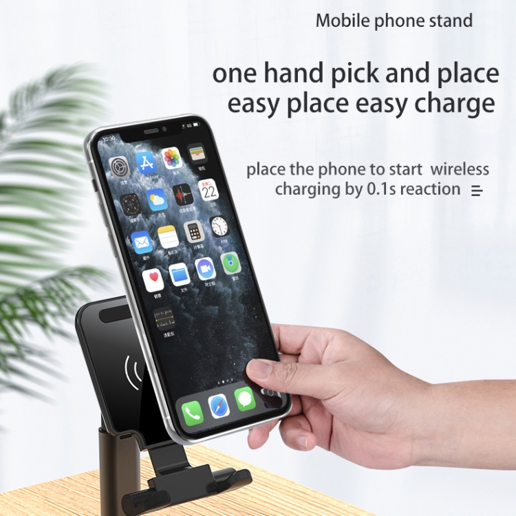 T6 2 in 1 Portable Folding Stand Wireless Charging, Style:Single Charge(White) T6 2 in 1 Portable Folding Stand Wireless Charging, Style:Single Charge(White)